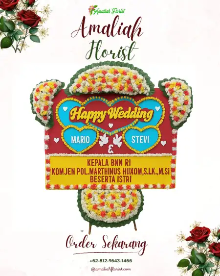 Papan Bunga Pernikahan Crabak
